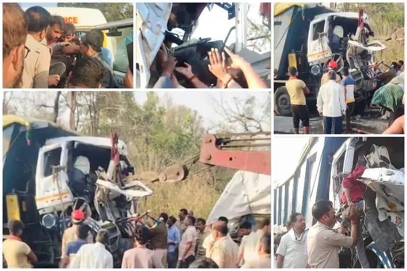 Sonbhadra News: ट्रेलर से टकराया हाईवा, केबिन में फंसे चालक का रेस्क्यू कर बचाई गई जान.