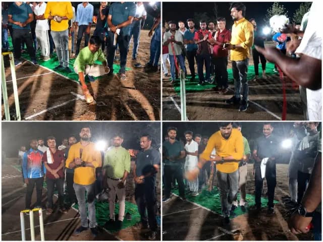 Sonbhadra News: नकटू में पांच दिवसीय रात्रिकालीन क्रिकेट महाकुंभ का शुभारंभ, एनर्जियो प्रोजेक्ट हेड विद्याशंकर तिवारी ने किया उद्घाटन.