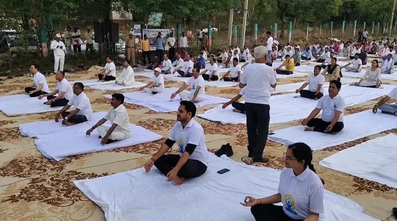 Sonbhadra News: सलखन फॉसिल्स पार्क में योग का महाकुंभ, गुंजा योग का संदेश, इतिहास और स्वास्थ्य के संगम का दिखा अद्भुत नज़ारा.
